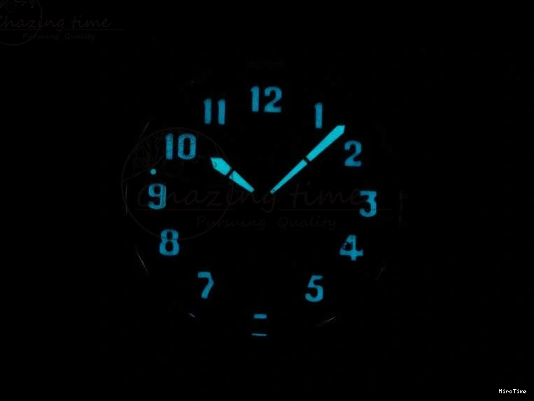 MIROTIME 0120 Practical Calatrava 5524 Pilot Travel Time SS GRF Blue Dial on Black Leather Strap A324 V 7107